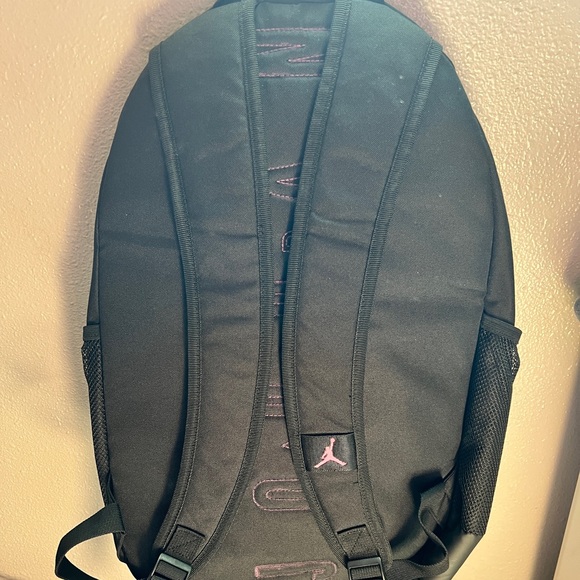Jordan Backpack in Black with Pink Logo - Picture 5 of 14